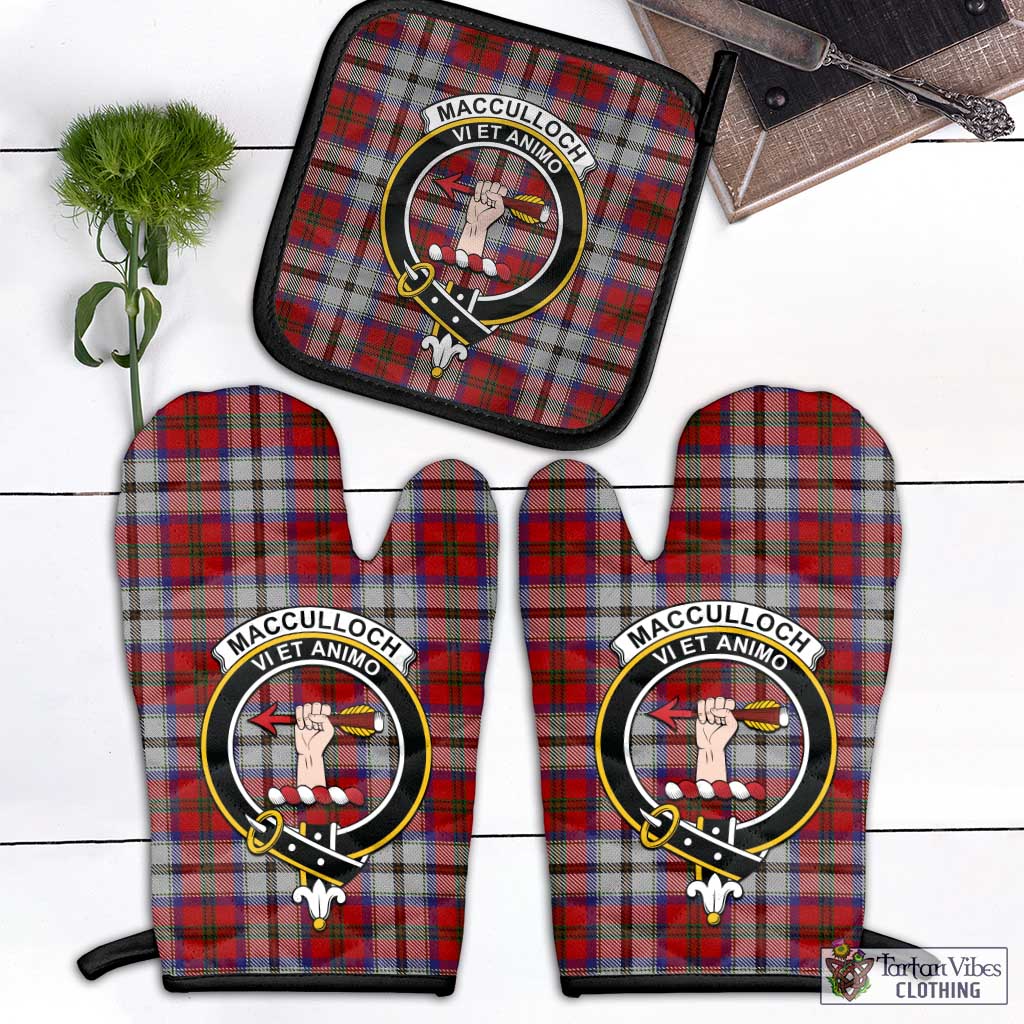 Tartan Vibes Clothing MacCulloch Dress Tartan Combo Oven Mitt & Pot-Holder with Family Crest