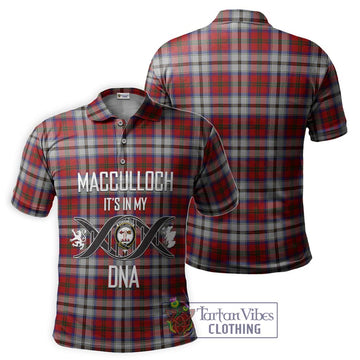 MacCulloch Dress Tartan Polo Shirt with Family Crest DNA In Me Style