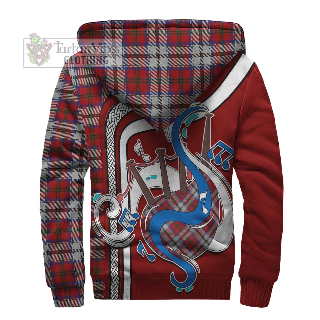 Tartan Vibes Clothing MacCulloch Dress Tartan Sherpa Hoodie with Epic Bagpipe Style