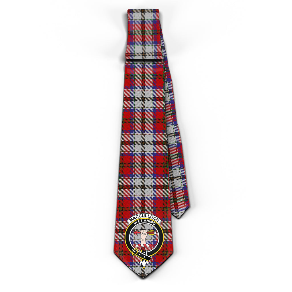 MacCulloch Dress Tartan Classic Necktie with Family Crest - Tartan Vibes Clothing