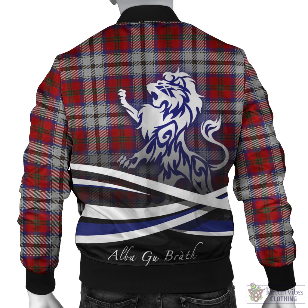 Tartan Vibes Clothing MacCulloch Dress Tartan Bomber Jacket with Alba Gu Brath Regal Lion Emblem