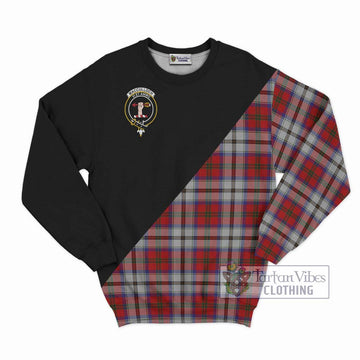 MacCulloch Dress Tartan Sweatshirt with Family Crest and Military Logo Style