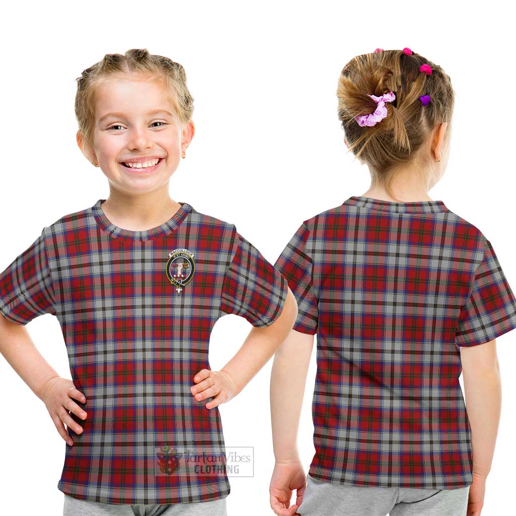 Tartan Vibes Clothing MacCulloch Dress Tartan Kid T-Shirt with Family Crest