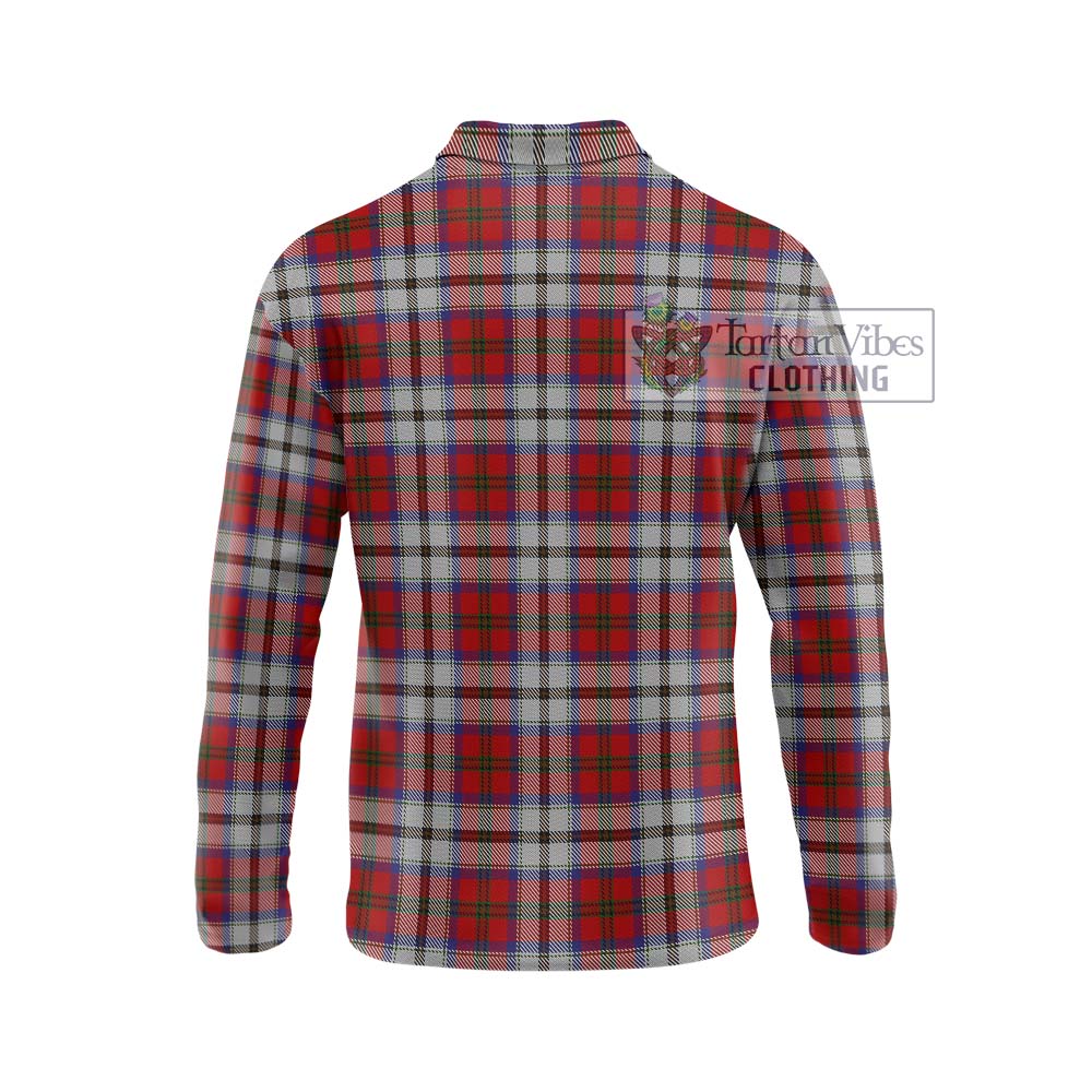 Tartan Vibes Clothing MacCulloch Dress Tartan Long Sleeve Polo Shirt with Family Crest DNA In Me Style