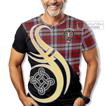 MacCulloch Dress Tartan T-Shirt with Family Crest and Celtic Symbol Style