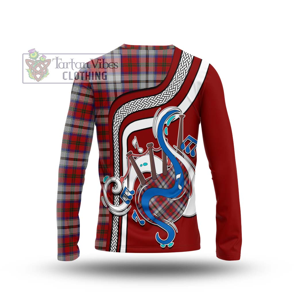 Tartan Vibes Clothing MacCulloch Dress Tartan Long Sleeve T-Shirt with Epic Bagpipe Style