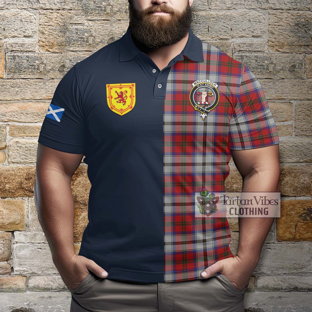 Tartan Vibes Clothing MacCulloch Dress Tartan Polo Shirt with Scottish Lion Royal Arm Half Style