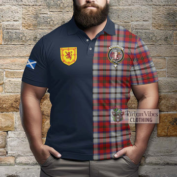 MacCulloch Dress Tartan Polo Shirt with Scottish Lion Royal Arm Half Style