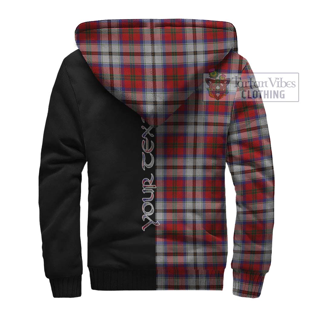 Tartan Vibes Clothing MacCulloch Dress Tartan Sherpa Hoodie with Family Crest and Half Of Me Style