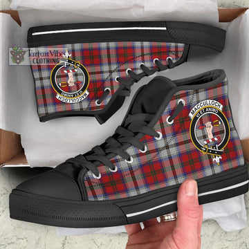 MacCulloch Dress Tartan High Top Shoes with Family Crest