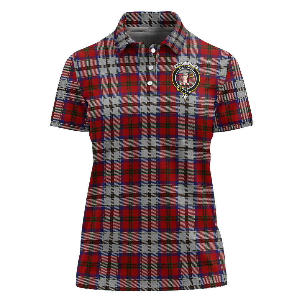 MacCulloch Dress Tartan Polo Shirt with Family Crest For Women - Tartan Vibes Clothing