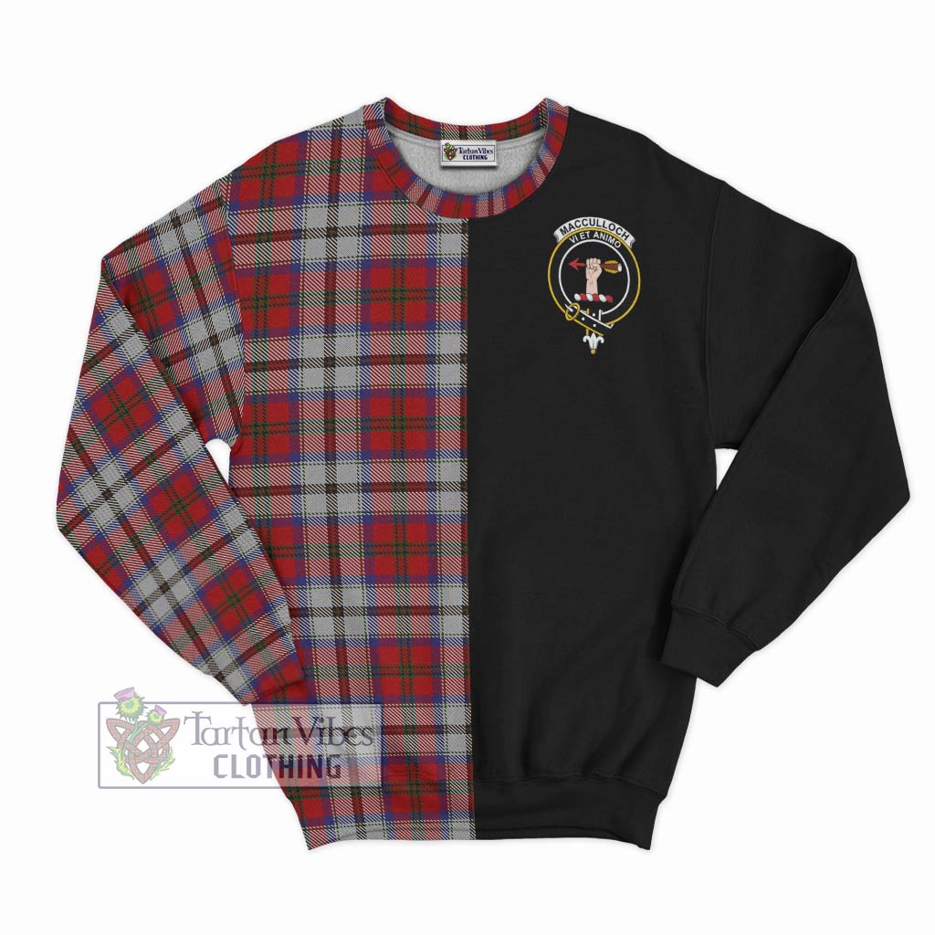 Tartan Vibes Clothing MacCulloch Dress Tartan Sweatshirt with Family Crest and Half Of Me Style