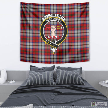 MacCulloch Dress Tartan Tapestry Wall Hanging and Home Decor for Room with Family Crest