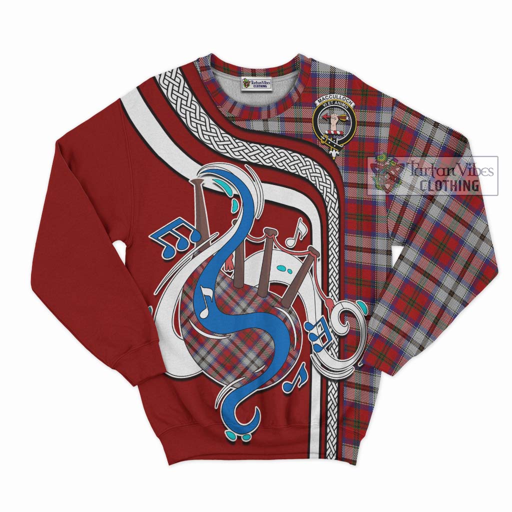 Tartan Vibes Clothing MacCulloch Dress Tartan Sweatshirt with Epic Bagpipe Style