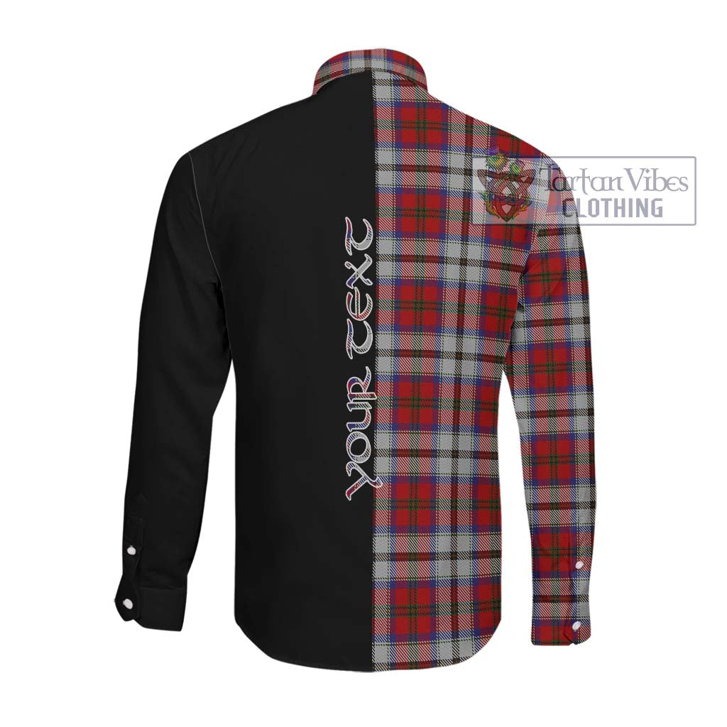 Tartan Vibes Clothing MacCulloch Dress Tartan Long Sleeve Button Shirt with Family Crest and Half Of Me Style