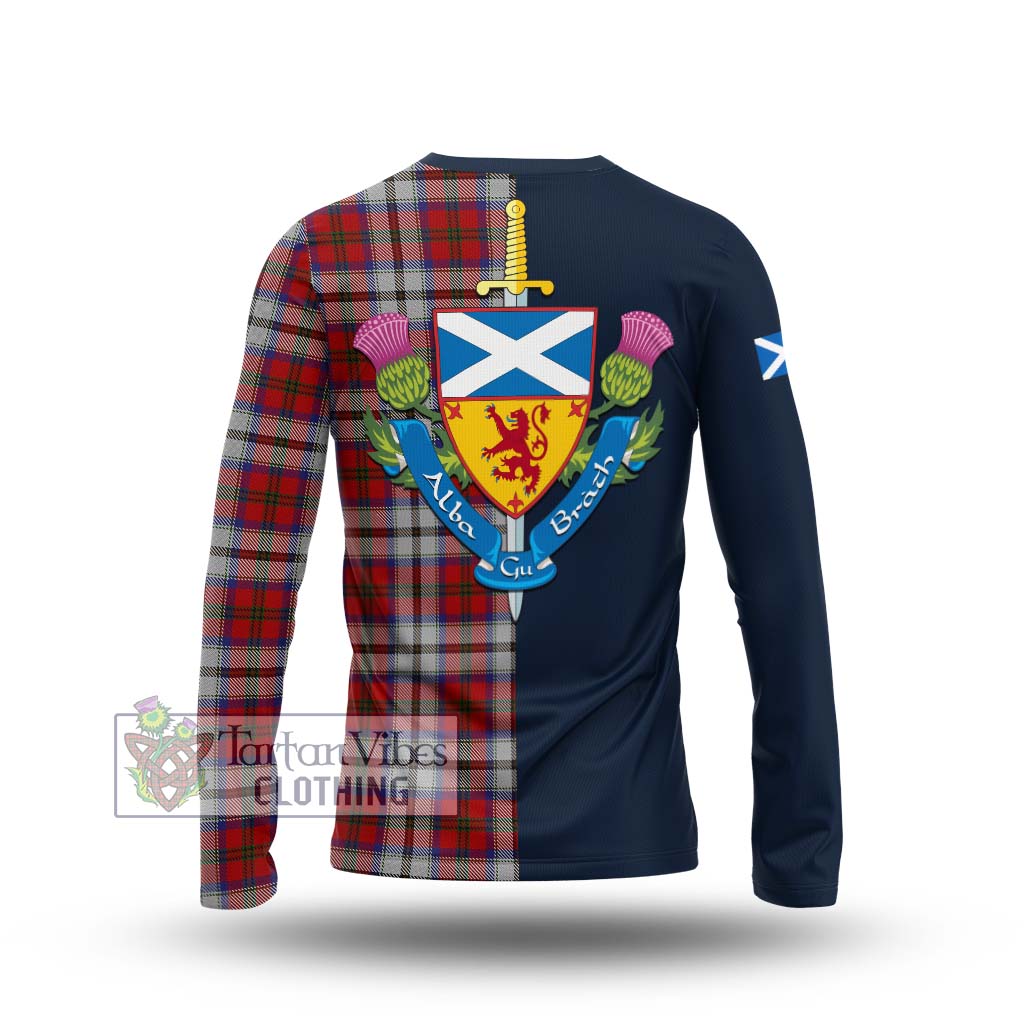 Tartan Vibes Clothing MacCulloch Dress Tartan Long Sleeve T-Shirt with Scottish Lion Royal Arm Half Style