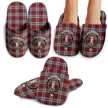 MacCulloch Dress Tartan Home Slippers with Family Crest