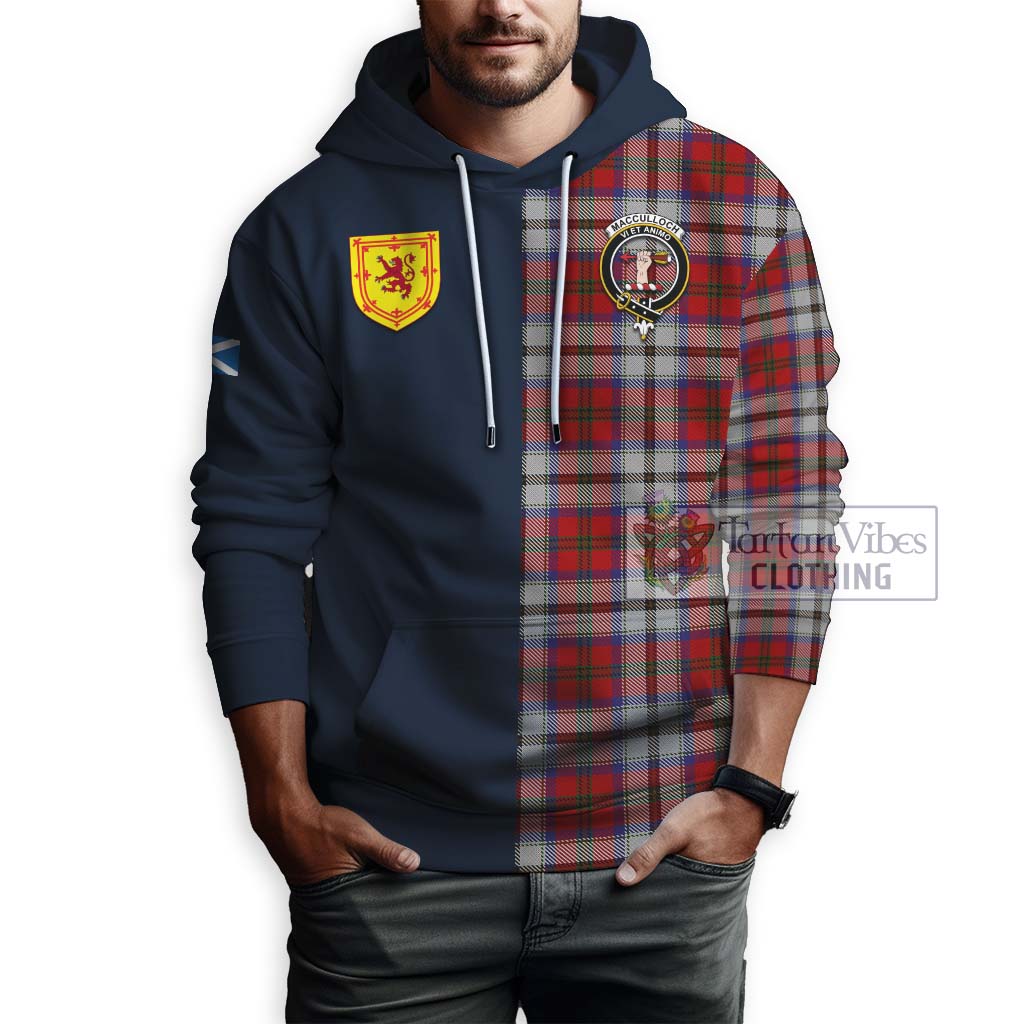 Tartan Vibes Clothing MacCulloch Dress Tartan Hoodie with Scottish Lion Royal Arm Half Style