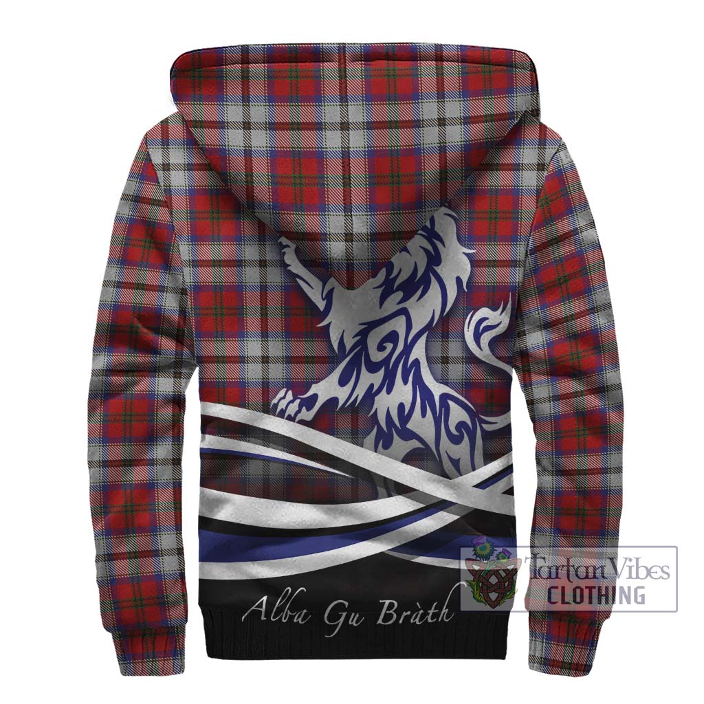 Tartan Vibes Clothing MacCulloch Dress Tartan Sherpa Hoodie with Alba Gu Brath Regal Lion Emblem