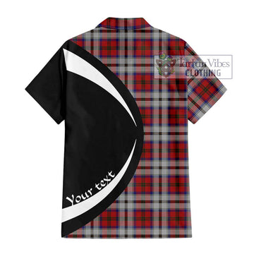 MacCulloch Dress Tartan Short Sleeve Button Up with Family Crest Circle Style