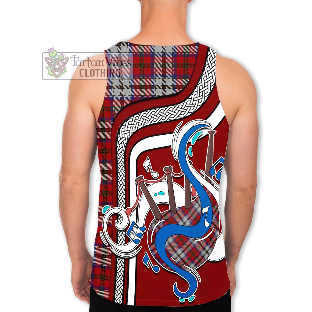 Tartan Vibes Clothing MacCulloch Dress Tartan Men's Tank Top with Epic Bagpipe Style