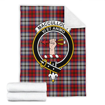 MacCulloch Dress Tartan Blanket with Family Crest