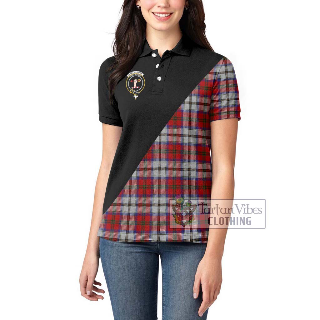 Tartan Vibes Clothing MacCulloch Dress Tartan Women's Polo Shirt with Family Crest and Military Logo Style