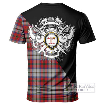 MacCulloch Dress Tartan T-Shirt with Family Crest and Military Logo Style