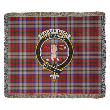 MacCulloch Dress Tartan Woven Blanket with Family Crest