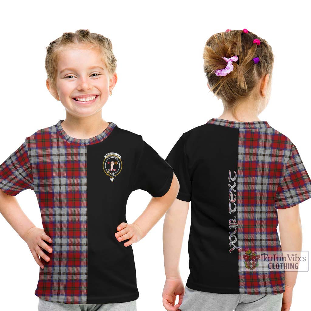 Tartan Vibes Clothing MacCulloch Dress Tartan Kid T-Shirt with Family Crest and Half Of Me Style