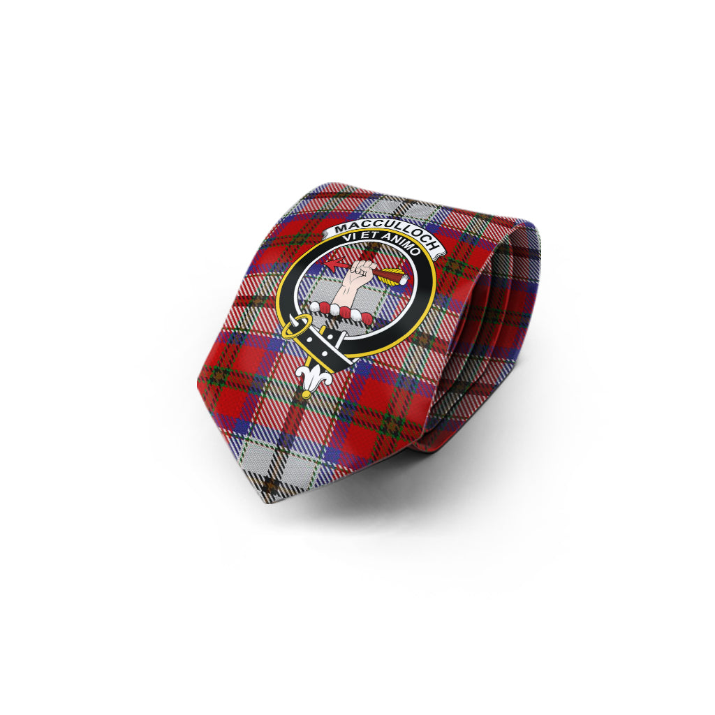 MacCulloch Dress Tartan Classic Necktie with Family Crest - Tartan Vibes Clothing