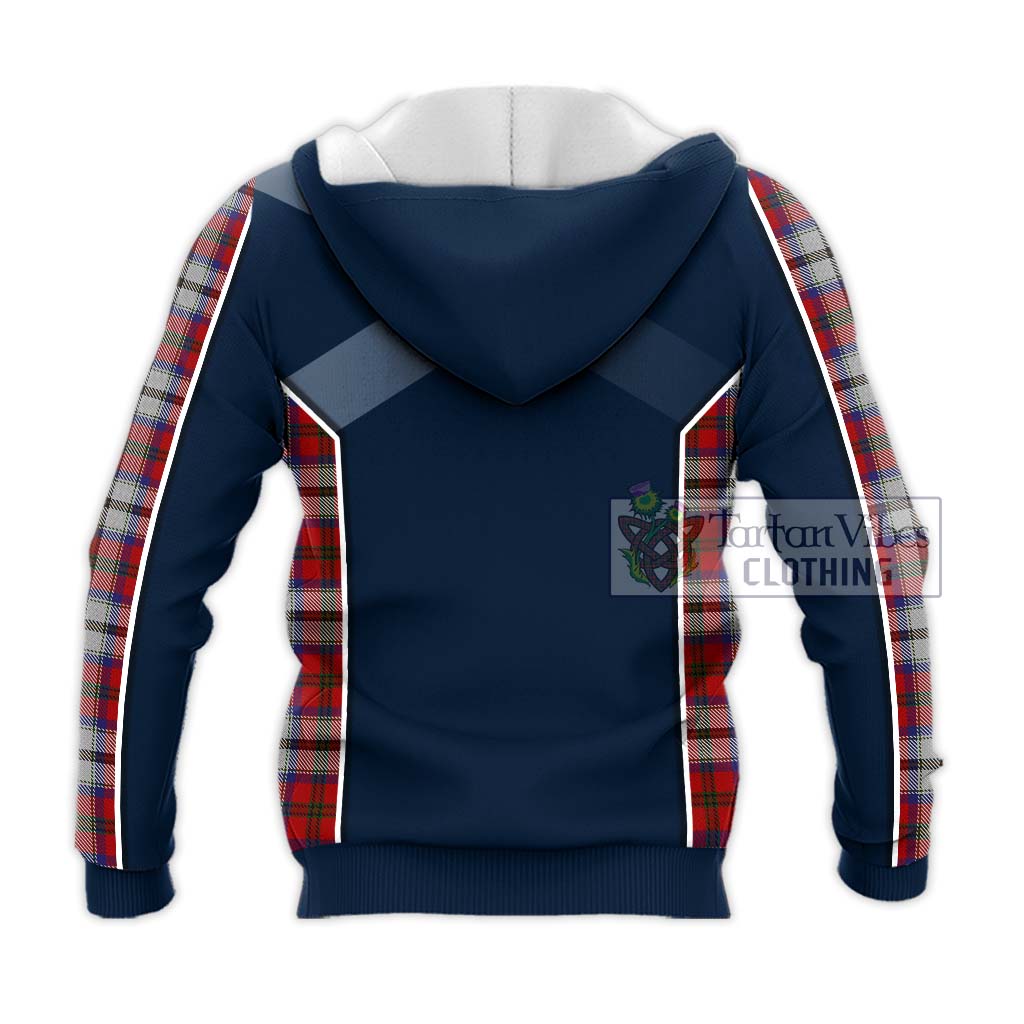 MacCulloch Dress Tartan Knitted Hoodie with Family Crest and Lion Rampant Vibes Sport Style - Tartan Vibes Clothing