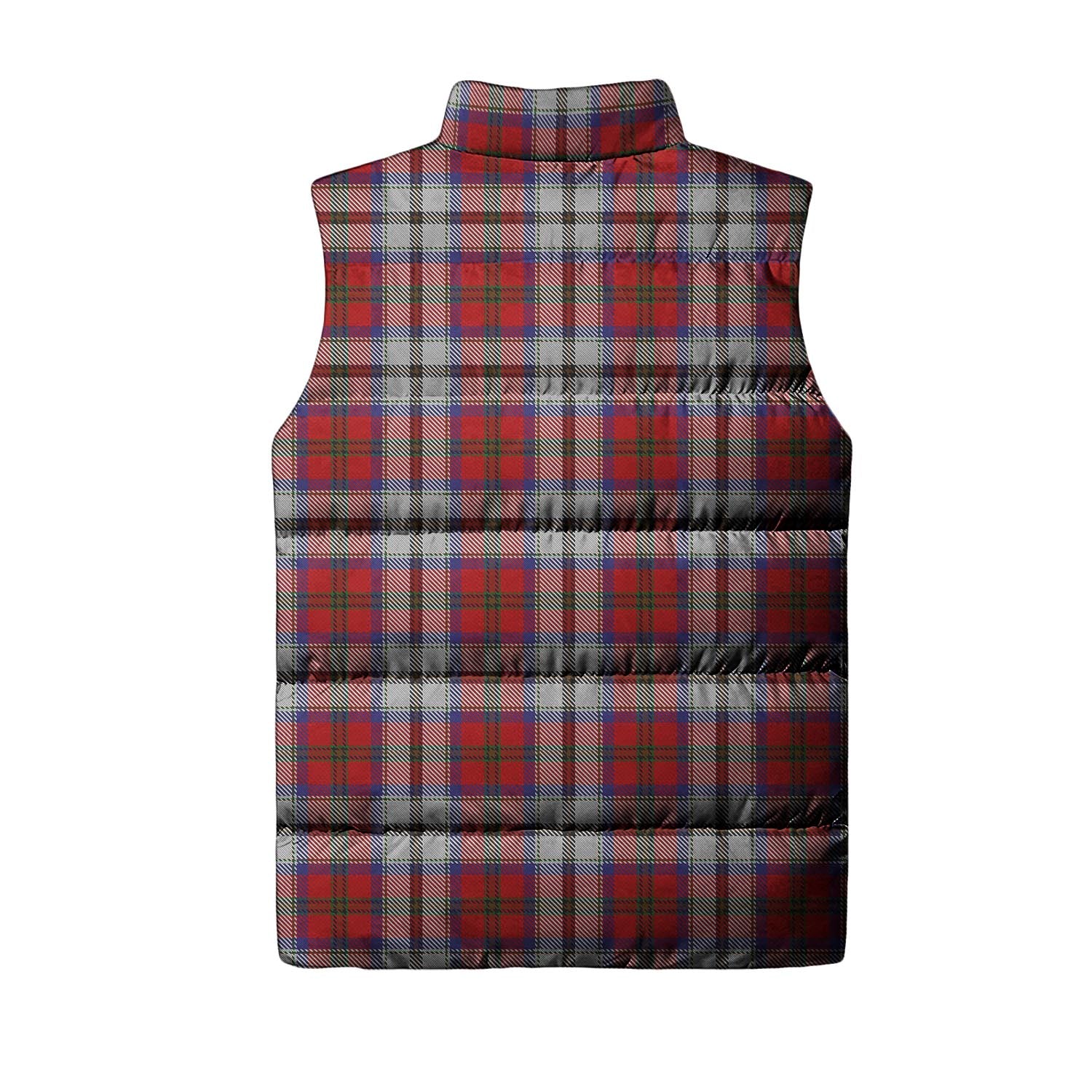 MacCulloch Dress Tartan Sleeveless Puffer Jacket with Family Crest - Tartanvibesclothing