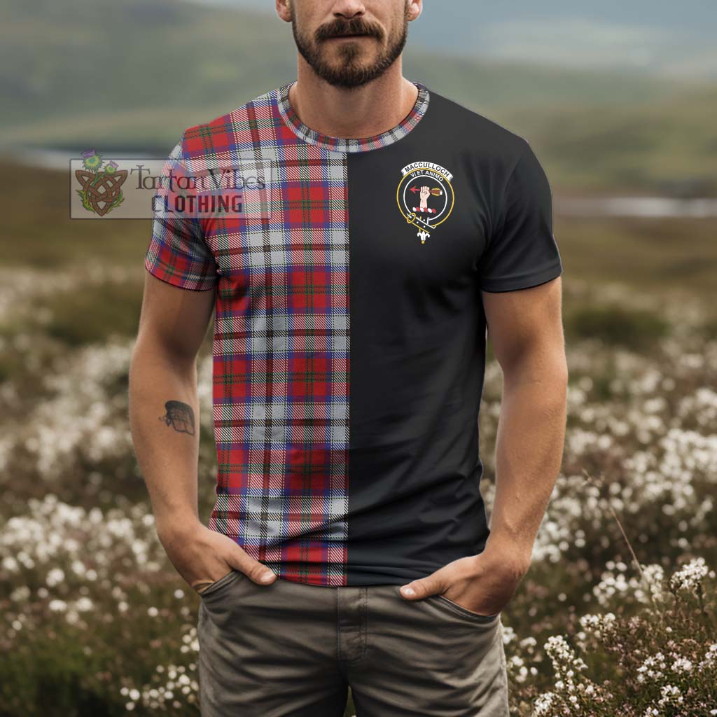 Tartan Vibes Clothing MacCulloch Dress Tartan T-Shirt with Family Crest and Half Of Me Style