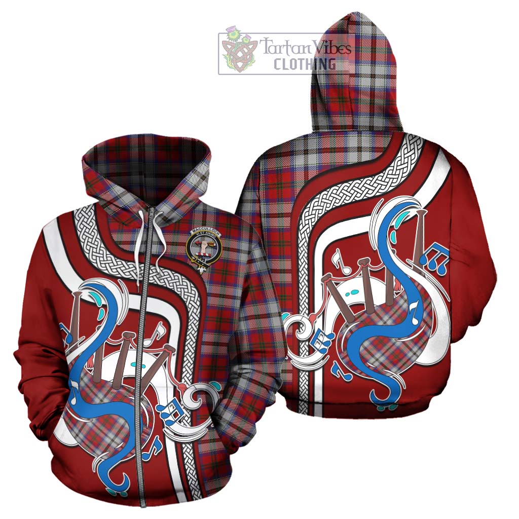 Tartan Vibes Clothing MacCulloch Dress Tartan Hoodie with Epic Bagpipe Style