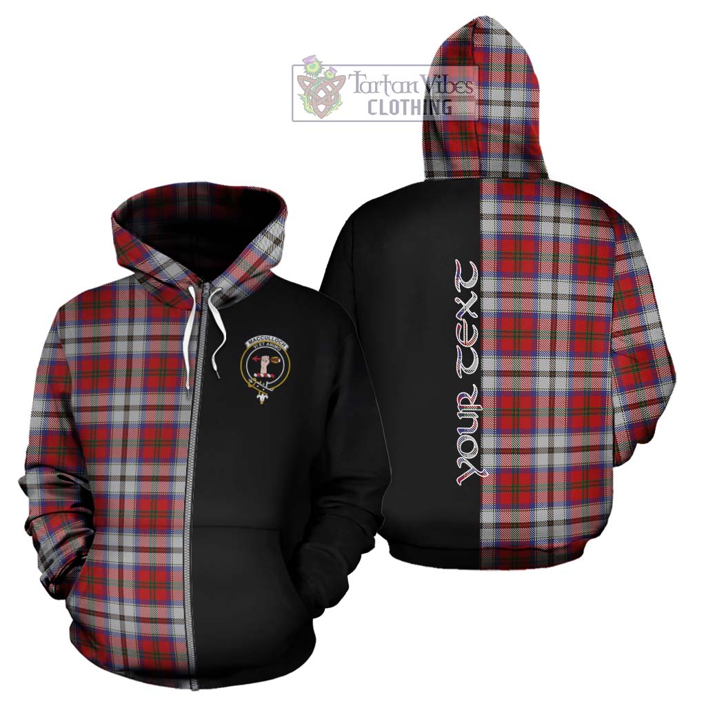 Tartan Vibes Clothing MacCulloch Dress Tartan Hoodie with Family Crest and Half Of Me Style