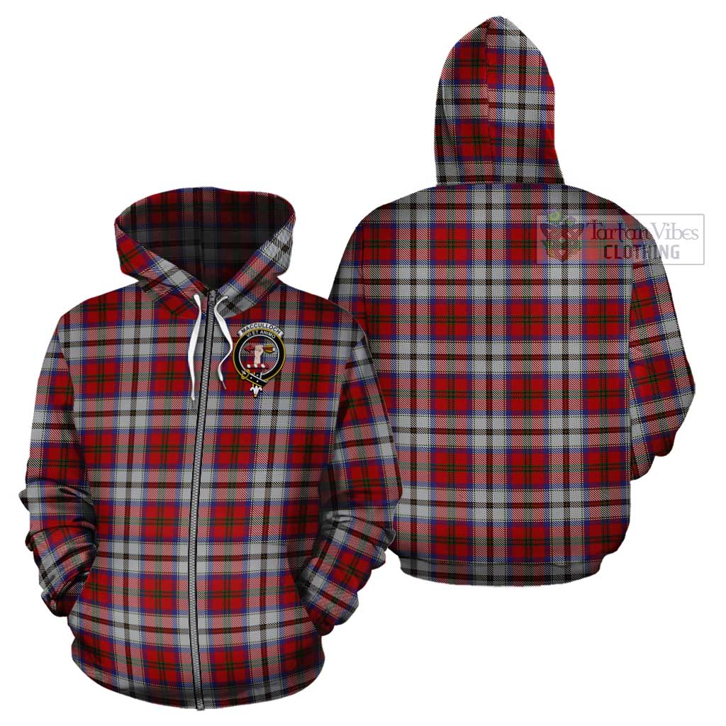 Tartan Vibes Clothing MacCulloch Dress Tartan Cotton Hoodie with Family Crest