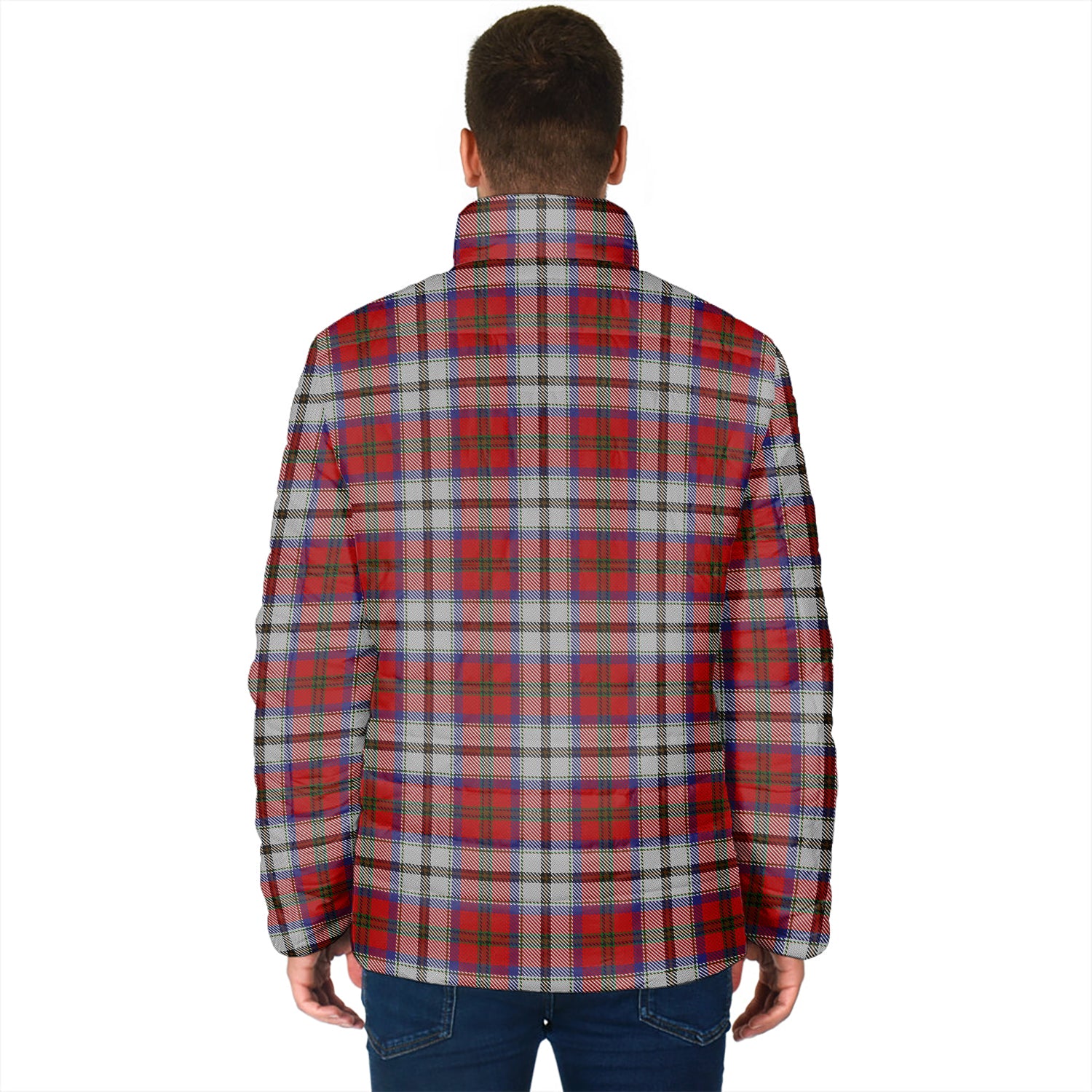 MacCulloch Dress Tartan Padded Jacket with Family Crest - Tartan Vibes Clothing