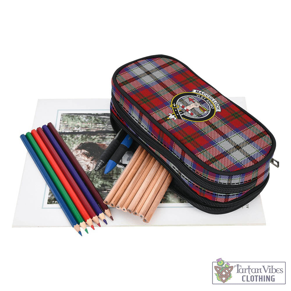 Tartan Vibes Clothing MacCulloch Dress Tartan Pen and Pencil Case with Family Crest