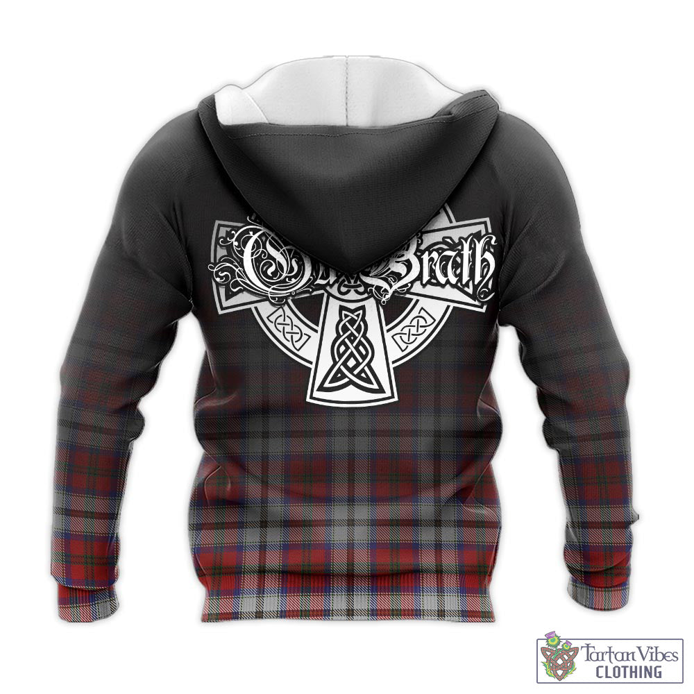 Tartan Vibes Clothing MacCulloch Dress Tartan Knitted Hoodie Featuring Alba Gu Brath Family Crest Celtic Inspired