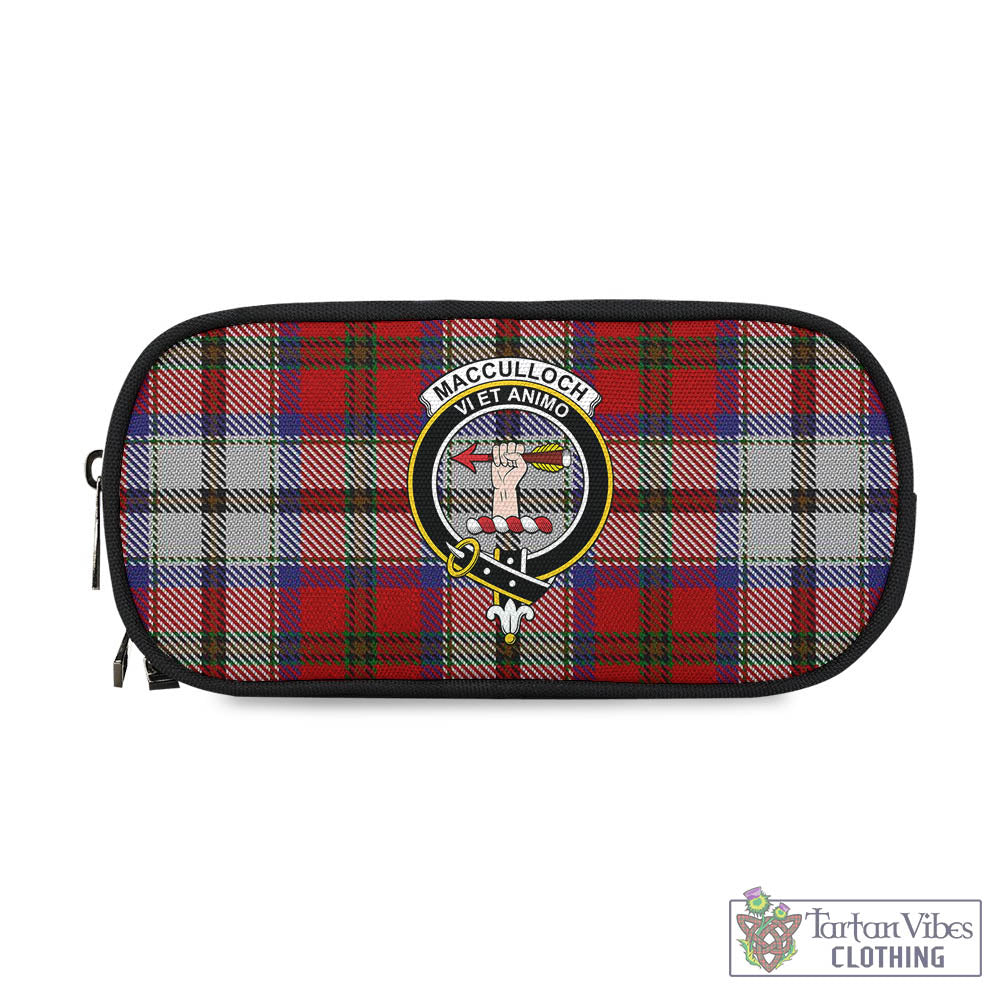 Tartan Vibes Clothing MacCulloch Dress Tartan Pen and Pencil Case with Family Crest