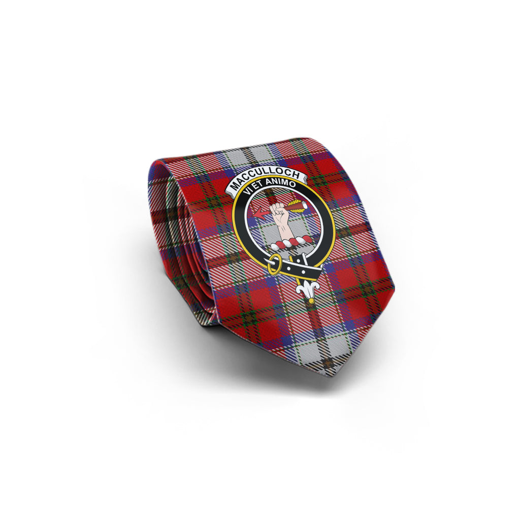 MacCulloch Dress Tartan Classic Necktie with Family Crest - Tartan Vibes Clothing