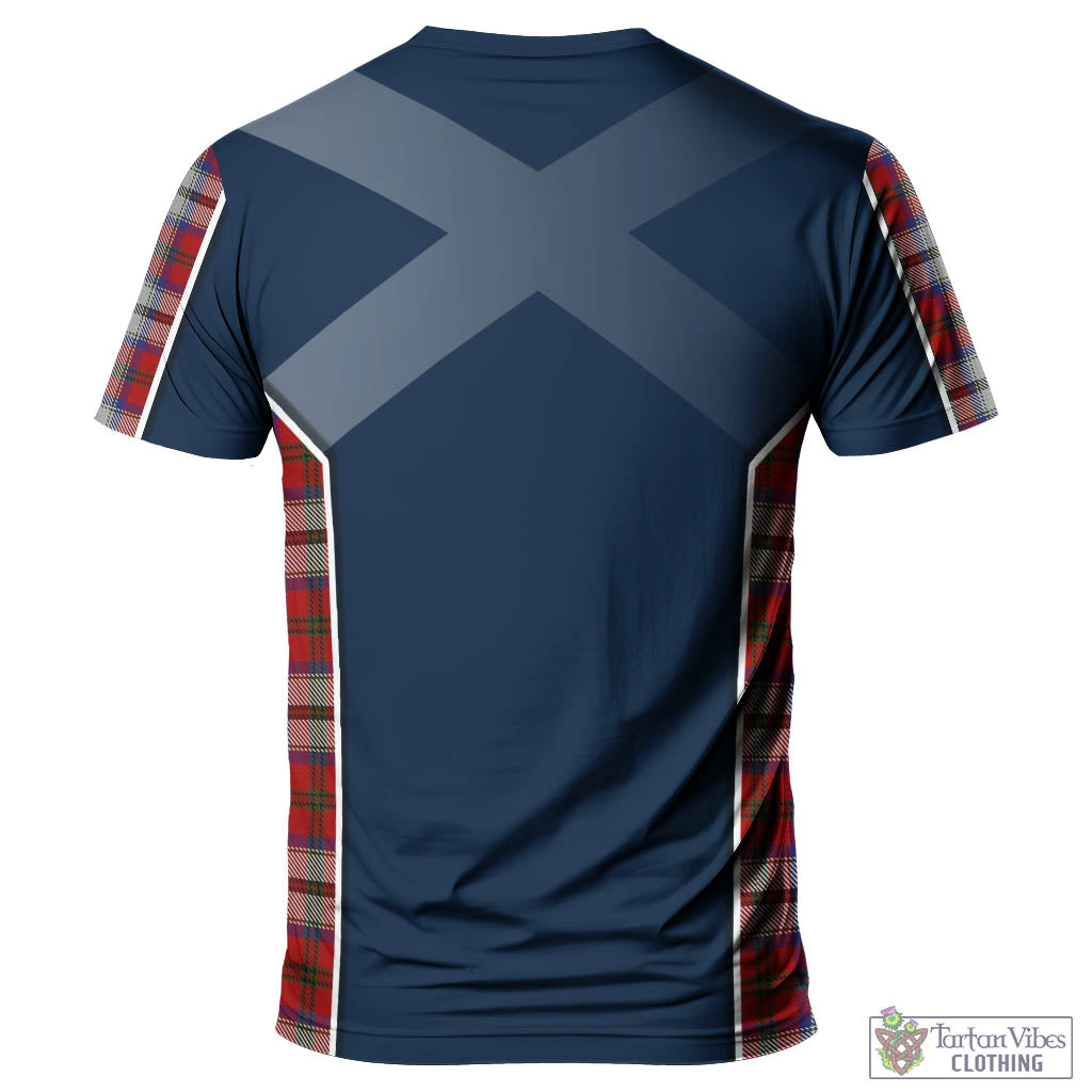 Tartan Vibes Clothing MacCulloch Dress Tartan T-Shirt with Family Crest and Lion Rampant Vibes Sport Style