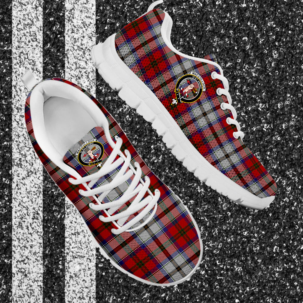 MacCulloch Dress Tartan Sneakers with Family Crest - Tartan Vibes Clothing