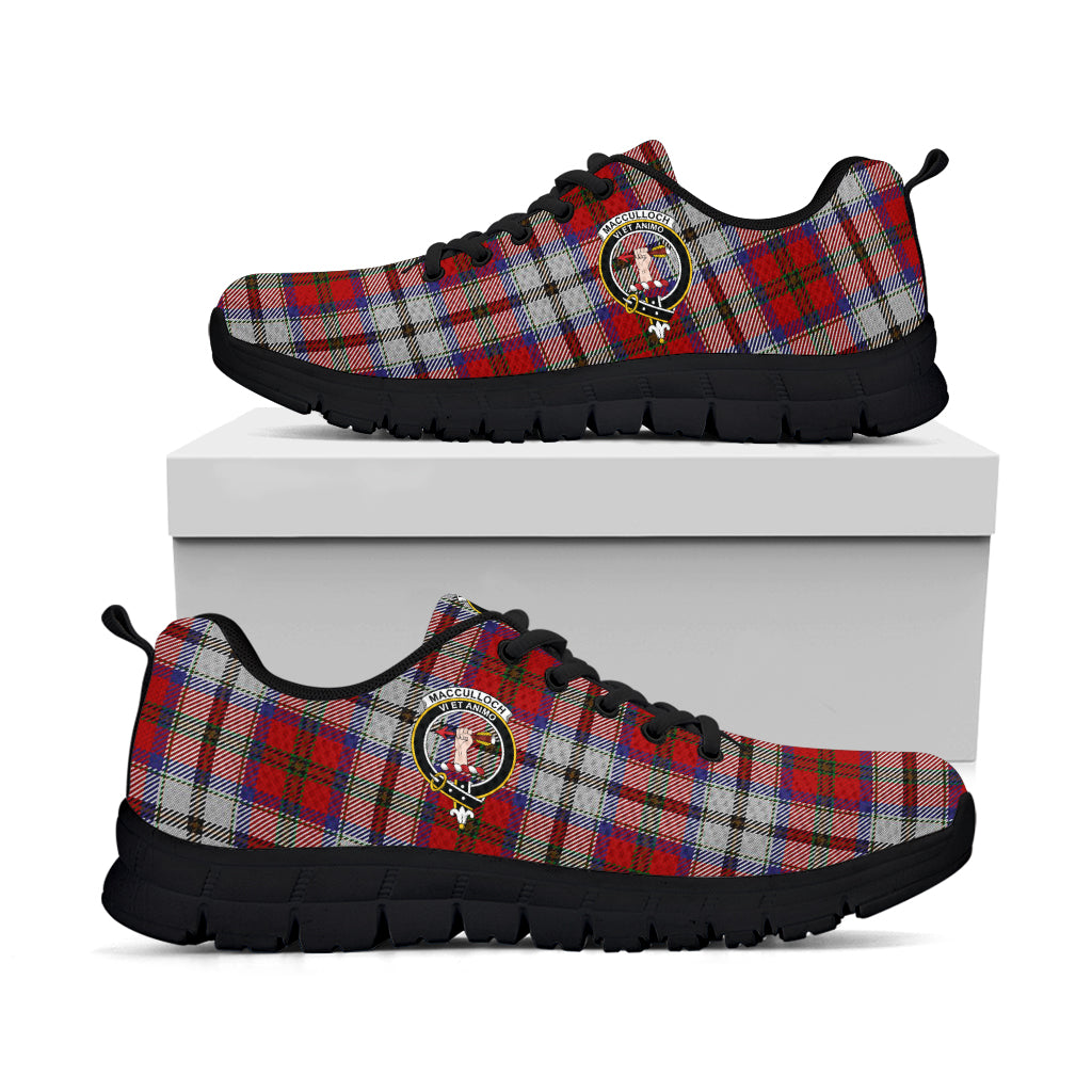 MacCulloch Dress Tartan Sneakers with Family Crest - Tartan Vibes Clothing