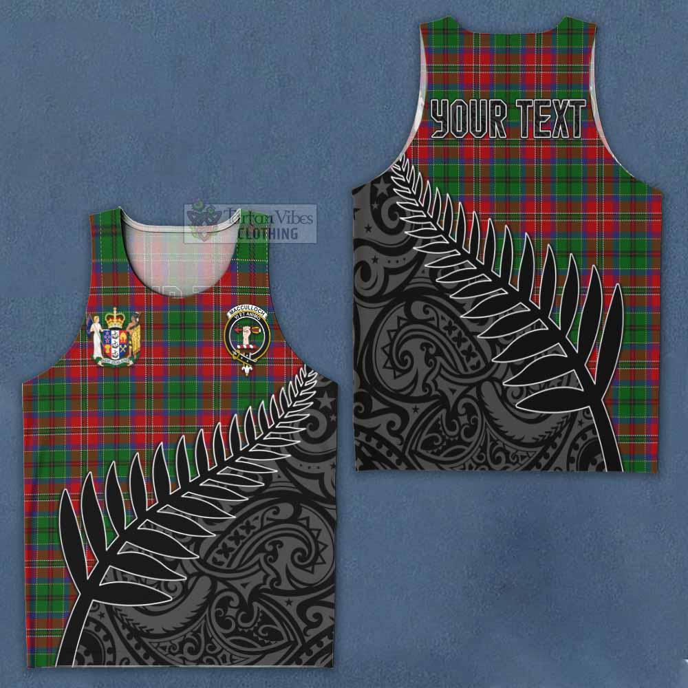 Tartan Vibes Clothing MacCulloch (McCulloch) Crest Tartan Men's Tank Top with New Zealand Silver Fern Half Style