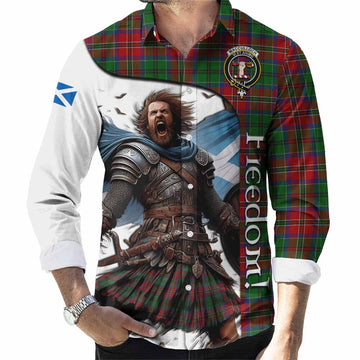 MacCulloch (McCulloch) Crest Tartan Long Sleeve Button Shirt Inspired by the Freedom of Scottish Warrior