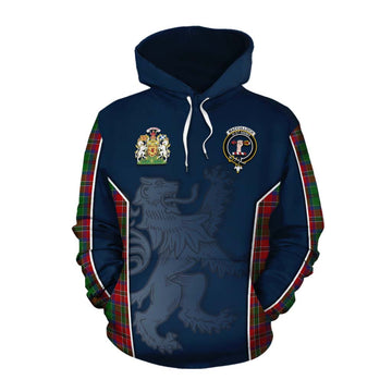 MacCulloch (McCulloch) Tartan Cotton Hoodie with Family Crest and Lion Rampant Vibes Sport Style