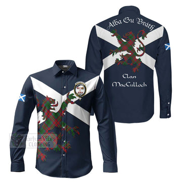 MacCulloch (McCulloch) Tartan Lion Rampant Long Sleeve Button Shirt Proudly Display Your Heritage with Alba Gu Brath and Clan Name