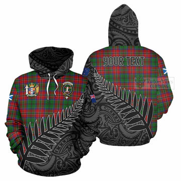 MacCulloch (McCulloch) Crest Tartan Hoodie with New Zealand Silver Fern Half Style